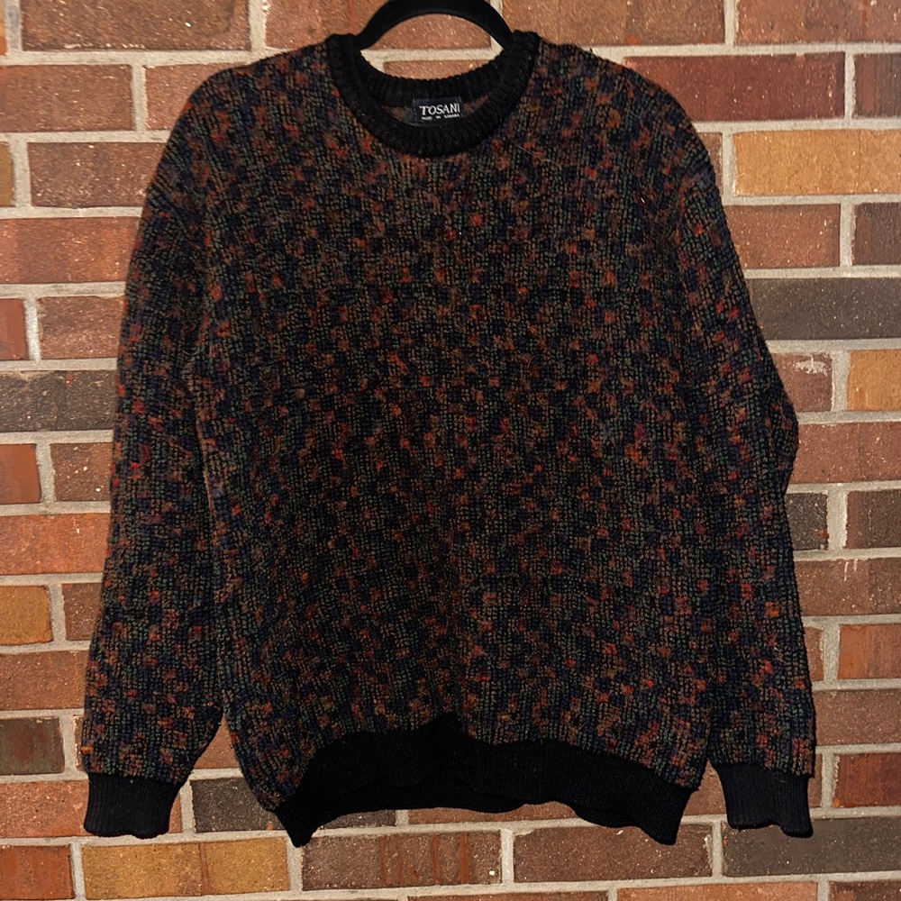 VTG Tosani Sweater Coogi-Style 3D Knit 90s Sz XL